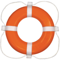 Taylor Vinyl Coated Foam Life Ring, 24" Orange w/White Rope 368